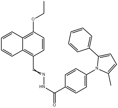 N'-[(4-ethoxy-1-naphthyl)methylene]-4-(2-methyl-5-phenyl-1H-pyrrol-1-yl)benzohydrazide 구조식 이미지