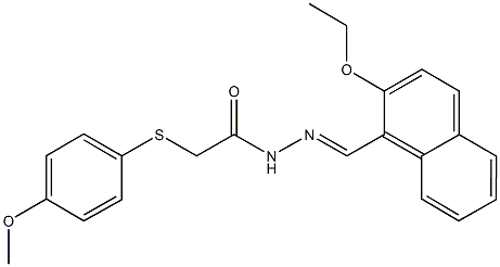 N'-[(2-ethoxy-1-naphthyl)methylene]-2-[(4-methoxyphenyl)sulfanyl]acetohydrazide Structure
