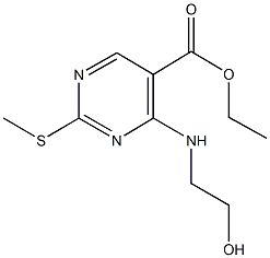 ethyl 4-[(2-hydroxyethyl)amino]-2-(methylsulfanyl)-5-pyrimidinecarboxylate Structure