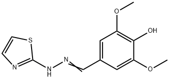 4-hydroxy-3,5-dimethoxybenzaldehyde 1,3-thiazol-2-ylhydrazone 구조식 이미지