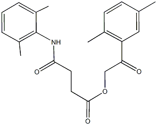 2-(2,5-dimethylphenyl)-2-oxoethyl 4-(2,6-dimethylanilino)-4-oxobutanoate Structure