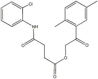 2-(2,5-dimethylphenyl)-2-oxoethyl 4-(2-chloroanilino)-4-oxobutanoate 구조식 이미지