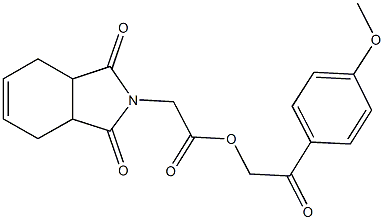 2-(4-methoxyphenyl)-2-oxoethyl (1,3-dioxo-1,3,3a,4,7,7a-hexahydro-2H-isoindol-2-yl)acetate Structure