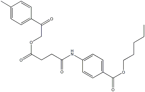 pentyl 4-({4-[2-(4-methylphenyl)-2-oxoethoxy]-4-oxobutanoyl}amino)benzoate 구조식 이미지