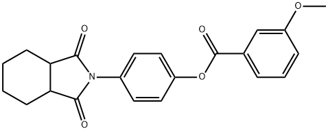 4-(1,3-dioxooctahydro-2H-isoindol-2-yl)phenyl 3-methoxybenzoate 구조식 이미지