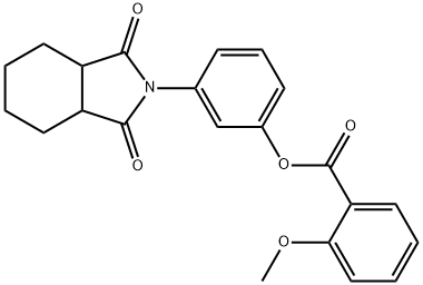 3-(1,3-dioxooctahydro-2H-isoindol-2-yl)phenyl 2-methoxybenzoate Structure