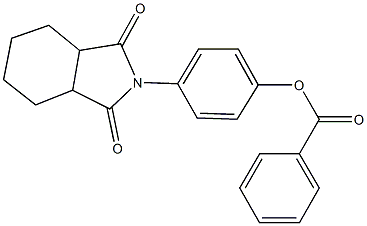 4-(1,3-dioxooctahydro-2H-isoindol-2-yl)phenyl benzoate 구조식 이미지