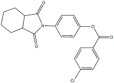 4-(1,3-dioxooctahydro-2H-isoindol-2-yl)phenyl 4-chlorobenzoate Structure