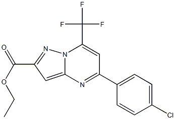 ethyl 5-(4-chlorophenyl)-7-(trifluoromethyl)pyrazolo[1,5-a]pyrimidine-2-carboxylate Structure