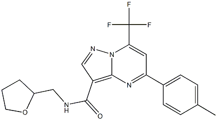 5-(4-methylphenyl)-N-(tetrahydro-2-furanylmethyl)-7-(trifluoromethyl)pyrazolo[1,5-a]pyrimidine-3-carboxamide Structure