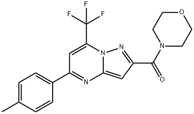 5-(4-methylphenyl)-2-(4-morpholinylcarbonyl)-7-(trifluoromethyl)pyrazolo[1,5-a]pyrimidine 구조식 이미지