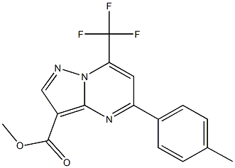 methyl 5-(4-methylphenyl)-7-(trifluoromethyl)pyrazolo[1,5-a]pyrimidine-3-carboxylate Structure
