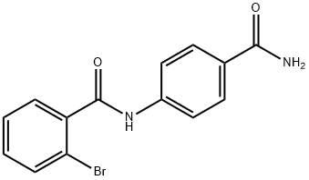 N-[4-(aminocarbonyl)phenyl]-2-bromobenzamide 구조식 이미지