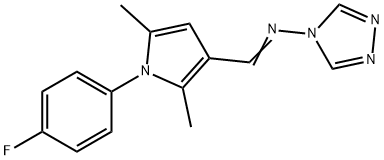 N-{[1-(4-fluorophenyl)-2,5-dimethyl-1H-pyrrol-3-yl]methylene}-N-(4H-1,2,4-triazol-4-yl)amine Structure