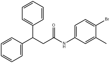 N-(4-bromo-3-methylphenyl)-3,3-diphenylpropanamide Structure