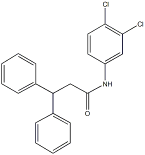 N-(3,4-dichlorophenyl)-3,3-diphenylpropanamide 구조식 이미지