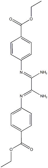 ethyl4-[(1,2-diamino-2-{[4-(ethoxycarbonyl)phenyl]imino}ethylidene)amino]benzoate Structure