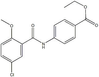 ethyl 4-[(5-chloro-2-methoxybenzoyl)amino]benzoate 구조식 이미지