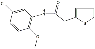 N-(5-chloro-2-methoxyphenyl)-2-thien-2-ylacetamide 구조식 이미지
