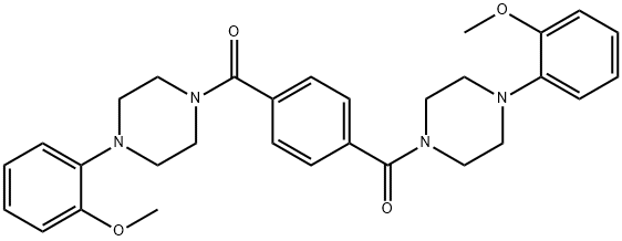 1-(2-methoxyphenyl)-4-(4-{[4-(2-methoxyphenyl)-1-piperazinyl]carbonyl}benzoyl)piperazine 구조식 이미지