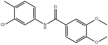N-(3-chloro-4-methylphenyl)-3,4-dimethoxybenzamide 구조식 이미지
