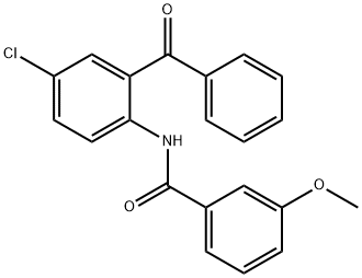 N-(2-benzoyl-4-chlorophenyl)-3-methoxybenzamide 구조식 이미지