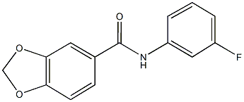 N-(3-fluorophenyl)-1,3-benzodioxole-5-carboxamide 구조식 이미지