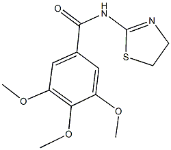 N-(4,5-dihydro-1,3-thiazol-2-yl)-3,4,5-trimethoxybenzamide 구조식 이미지