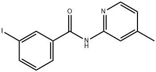 3-iodo-N-(4-methyl-2-pyridinyl)benzamide 구조식 이미지