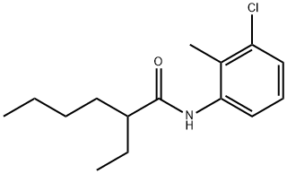 N-(3-chloro-2-methylphenyl)-2-ethylhexanamide 구조식 이미지