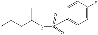 4-fluoro-N-(1-methylbutyl)benzenesulfonamide Structure