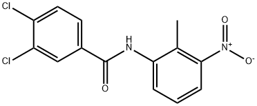 3,4-dichloro-N-{3-nitro-2-methylphenyl}benzamide 구조식 이미지
