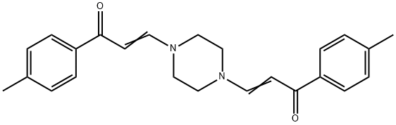 1-(4-methylphenyl)-3-{4-[3-(4-methylphenyl)-3-oxo-1-propenyl]-1-piperazinyl}-2-propen-1-one Structure