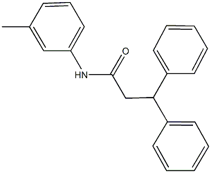 N-(3-methylphenyl)-3,3-diphenylpropanamide 구조식 이미지