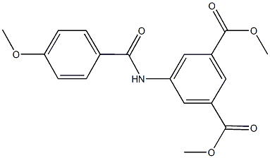 dimethyl 5-[(4-methoxybenzoyl)amino]isophthalate 구조식 이미지