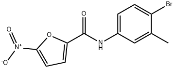 N-(4-bromo-3-methylphenyl)-5-nitro-2-furamide 구조식 이미지