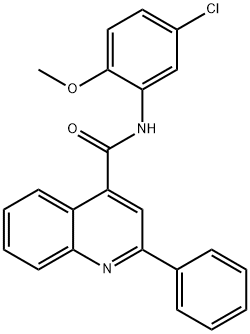 N-(5-chloro-2-methoxyphenyl)-2-phenyl-4-quinolinecarboxamide Structure