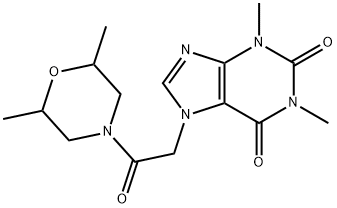 7-[2-(2,6-dimethyl-4-morpholinyl)-2-oxoethyl]-1,3-dimethyl-3,7-dihydro-1H-purine-2,6-dione Structure