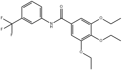 3,4,5-triethoxy-N-[3-(trifluoromethyl)phenyl]benzamide Structure
