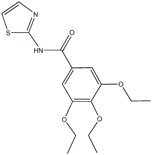 3,4,5-triethoxy-N-(1,3-thiazol-2-yl)benzamide 구조식 이미지