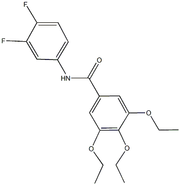 N-(3,4-difluorophenyl)-3,4,5-triethoxybenzamide 구조식 이미지