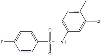 N-(3-chloro-4-methylphenyl)-4-fluorobenzenesulfonamide Structure