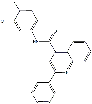 N-(3-chloro-4-methylphenyl)-2-phenyl-4-quinolinecarboxamide 구조식 이미지