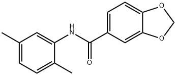 N-(2,5-dimethylphenyl)-1,3-benzodioxole-5-carboxamide 구조식 이미지