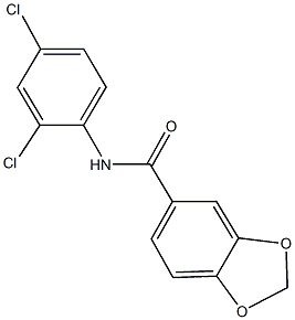 N-(2,4-dichlorophenyl)-1,3-benzodioxole-5-carboxamide 구조식 이미지