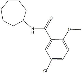 5-chloro-N-cycloheptyl-2-methoxybenzamide Structure