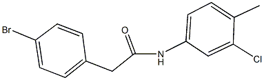 2-(4-bromophenyl)-N-(3-chloro-4-methylphenyl)acetamide 구조식 이미지