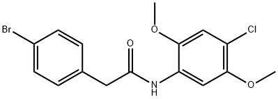 2-(4-bromophenyl)-N-(4-chloro-2,5-dimethoxyphenyl)acetamide Structure