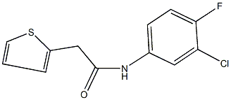 N-(3-chloro-4-fluorophenyl)-2-(2-thienyl)acetamide Structure