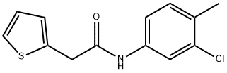 N-(3-chloro-4-methylphenyl)-2-(2-thienyl)acetamide Structure